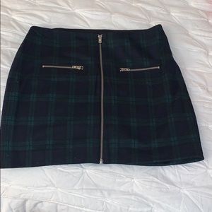 Madewell Flannel Mini Skirt with Zippers